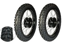 2x Komplettrad CROSS SCHWARZ 2.75-16 für Simson S50 S51, Alu-Edelstahl, Gelände