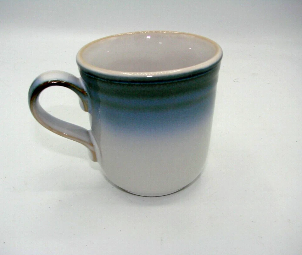 Juego de tazas de gres Noritake hechicero café 1991 azul ombre 3,75" repuesto Foto 2 de 4