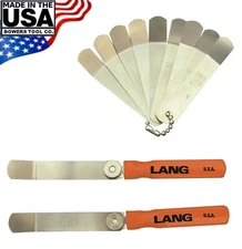 Lang Valve Tappet Gauge Set 2 EZ Grip Handles 11 Offset Feeler Blades 3085 USA