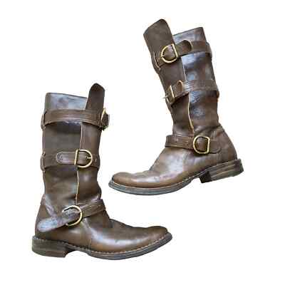 Fiorentini + Baker Tall Brown Eternity 7040 Moto Leather Biker