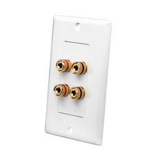 OSD 4-Terminal Decora Speaker Wall Plate for Home Theater  AV Installation, WP4