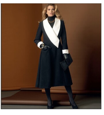 Vogue Winter Long Dress Coat Fit & Flare Pattern V9040 Misses & Plus 6-14,  14-22 | eBay