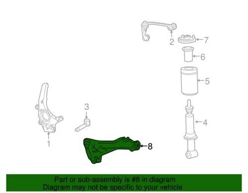 Подлинный рычаг управления передней подвеской Ford Lincoln Mark LT 2004-2008 7L3Z-3079-C - Изображение 2 из 2