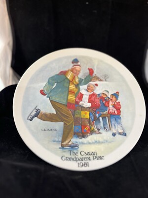 set of 6  Csatari Grandparent Plates-EUC-No Org Packaging-No Certifications