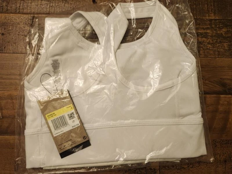 ¡NUEVO! Sujetador deportivo de yoga con soporte acolchado Nike para mujer-blanco CZ4496-100 Foto 4 de 4