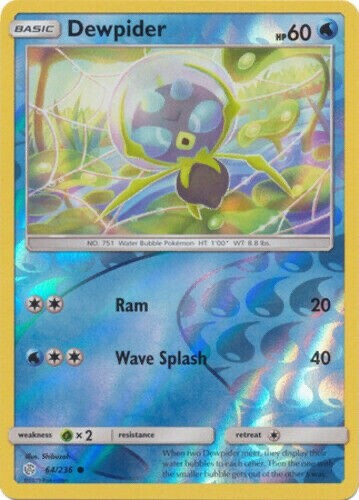 Pokemon - Dewpider - 64/236 - REVERSE HOLO - - Cosmic Eclipse - NM/M