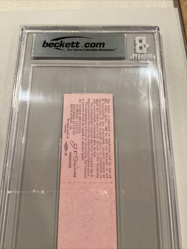 1960 Sept 17 Philadelphia Phillies Milwaukee Braves Full Ticket BGS 9 Hank Aaron - 第 8/9 張圖片
