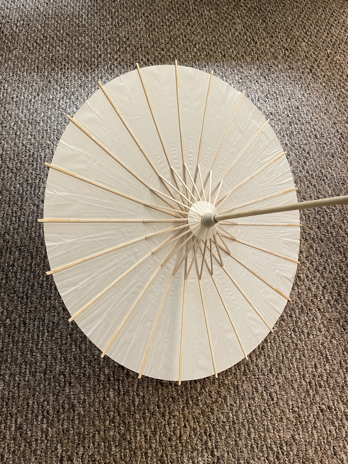 10 Pack White Paper Umbrella Parasol (60cm) for Wedding Party Decoration Sun image 5