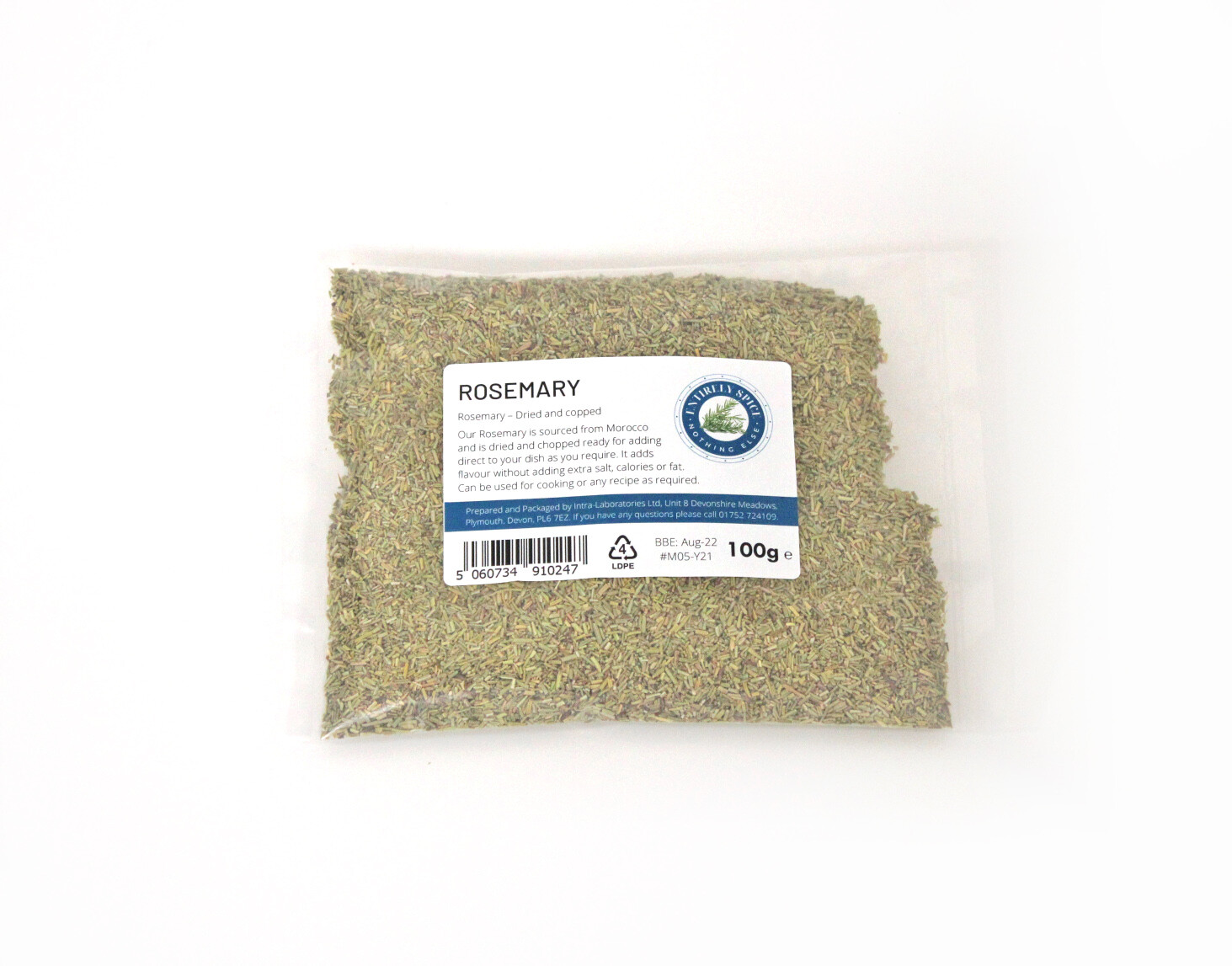 Chopped Dried Rosemary 100g - Selected for the Best Quality - Premium Food Grade