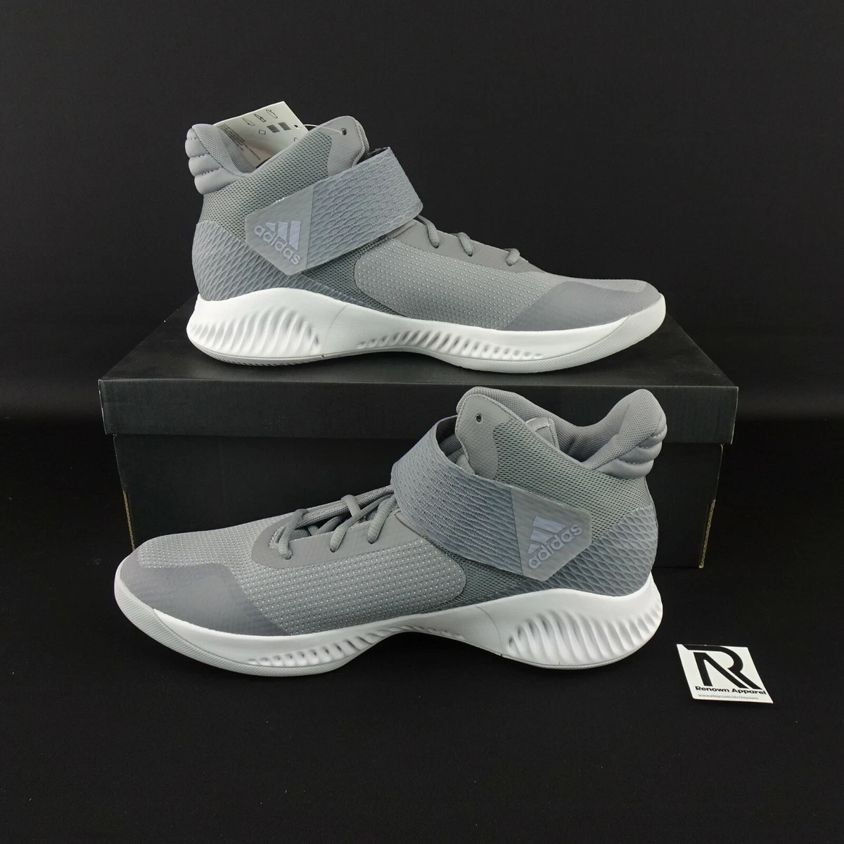 Adidas grey hotsell basketball shoes