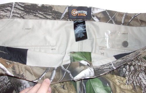 Men's Outfitters Ridge Camo Pants L/XL 40 42 - 32 Inseam 6 Pockets RealTree NEW - Picture 3 of 5