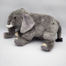 FAO Schwarz Gray Elephant Plush Stuff Animal Jumbo Large 21  Toy