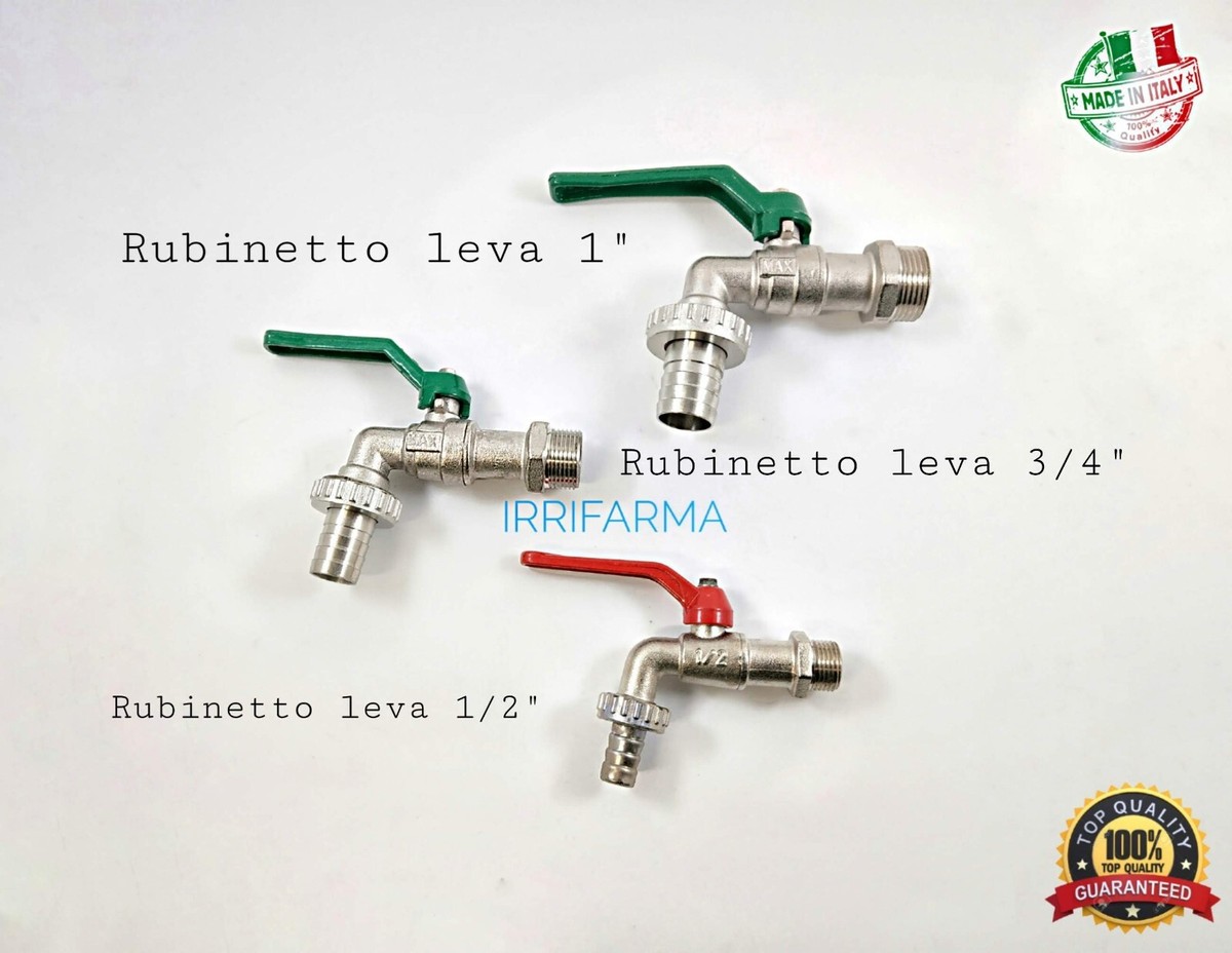 Rubinetto A Sfera 1/2” In Ottone Per Tubo Da Giardino – Con Filtro Forato, Antigelo, Attacco Per Serbatoio IBC