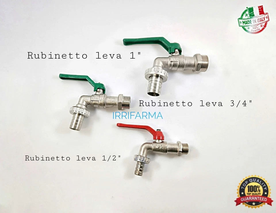 Rubinetto giardino 1 pollice a sfera 1 2 3/4" per esterno giardinaggio fontana - Immagine 2 di 4
