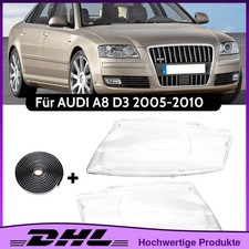 2x 4E0941003BE L+R Kappen Scheinwerferglas Klar Gehäuse Für Audi A8 D3 05-10