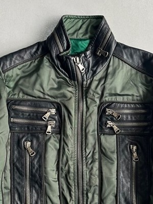 D&G 2007 AW Archive Gimmick Design Nylon Leather Jacket Dolce