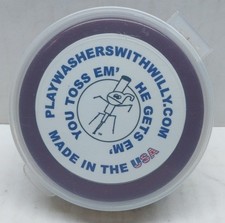 Comp Pitching Washers Pack of 4 Play Washers with Willy Made in USA Maroon/Red
