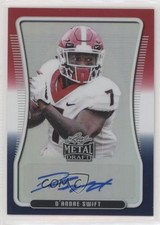 2020 Leaf Metal Draft Red White & Blue Rainbow 2/10 D'Andre Swift Auto uk2