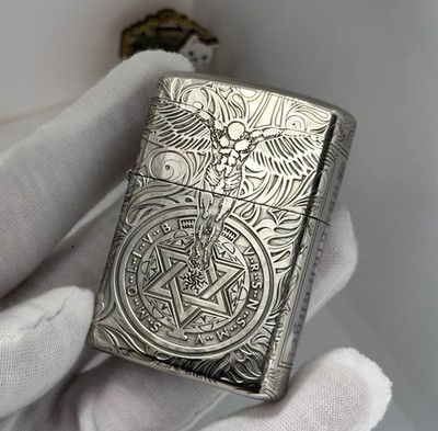Constantine Schutzengel Flügel Zippo Feuerzeug Silber 5 Seiten in neuer Box