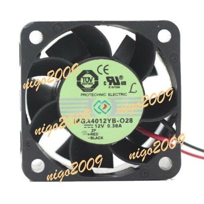 1PC Magic MGA4012YB-O28 DC12V 0.38A 4028 4CM 2 wire double   cooling fan  *tn