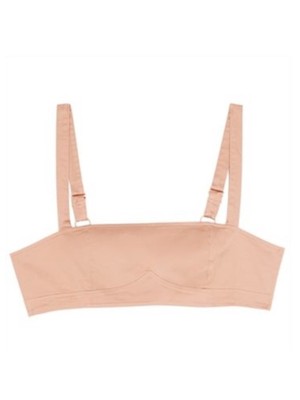 DANIELLE BERNSTEIN Womens Poplin Fitted Poplin Sleeveless Square Neck Crop Top