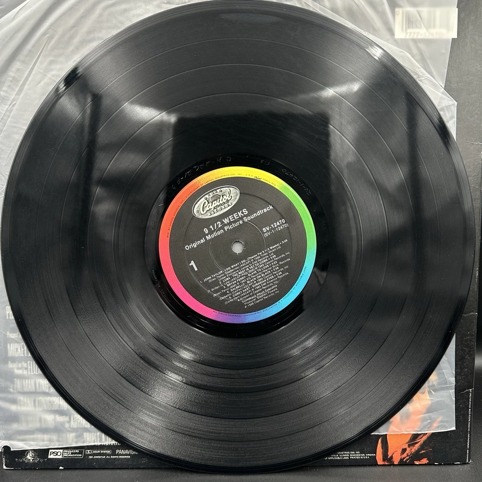 9 1/2 Weeks - Original Motion Picture Soundtrack VINYL LP Near Mint (NM) - Image 4 of 4