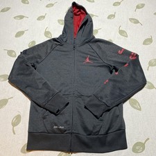 Air Jordan Dark Gray Youth Unisex Full Zip Hoodie Size Large 12-13years. T