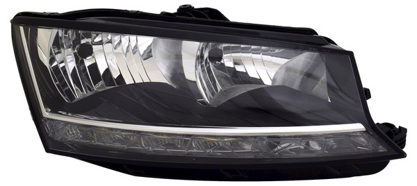 Scheinwerfer Rechts FüR Skoda Fabia 3 NJ 2018-2021 H7 Halogen LWR Motor LED DRL-image