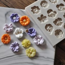 Mini Silicone Flower Molds Sunflower Rose Shape Cake Chocolate Diy Creative Baki