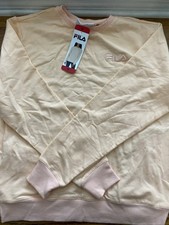 Women's Fila Long Sleeve Crew Neck Sweatshirt Pullover Shirt - Peach - Medium