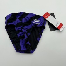 Speedo Vortex Maze Brief Mens/Youth Size 22 Endurance Swim Swimsuit Purple