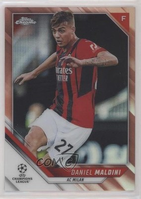 2021 Chrome UEFA Champions League Rose Gold Refractor 89/125 Daniel Maldini qn5