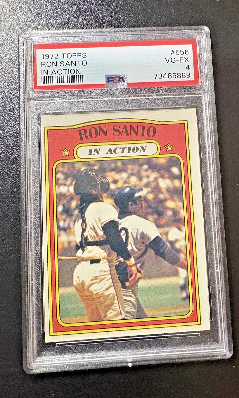 1972 Topps Ron Santo #556 In Action PSA 4