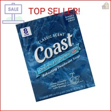 Coast Refreshing Deodorant Soap - Bar Soap with Thick Rich Lather - Clean Rinsin