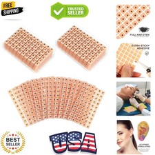 600 Counts Acupuncture Vaccaria Ear Seeds Disposable Ear Press Seeds Multi-Co...