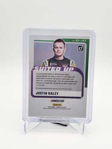 2025 Donruss Suited Up Swatches Justin Haley /99 - Picture 2 of 2
