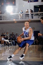 Greg Harrington holds the ball at the NBA Pre-Draft Camp at the M- 2002 Photo