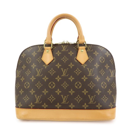 Louis Vuitton Monogram Alma Hand Bag Brown M51130 Authentic Used F/S