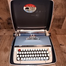 Vintage Smith Corona Galaxie II w/Case Tested Blue Please Read thumbnail