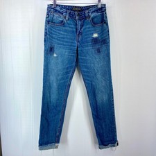 Abercrombie Fitch Signature Collection Ankle Straight Jean Blue Denim Womens 25