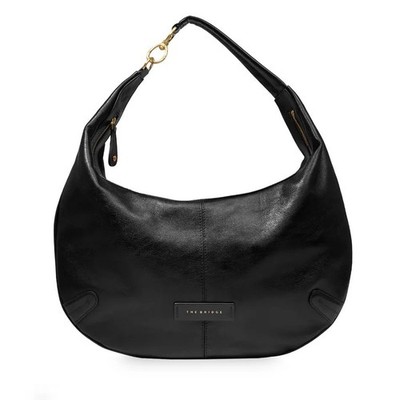 The Bridge Hobo-Tasche THE BRIDGE Flavia-Linie aus schwarzem Leder