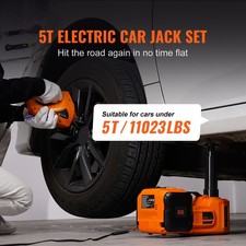 VEVOR Electric Car Jack, 5 Ton 11023 LBS Hydraulic Jack With Electric Impact Wre