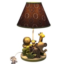 Lambs Ivy Safari Jungle Nursery Lamp Lion Monkey Giraffe Elephant