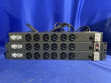 Tripp Lite RS-1215 Rackmount Power Strip 120V 15A 12 Outlet 15ft Cord - Lot of 3