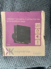 Knightsbridge EX005T 100mm Bathroom Extractor Fan with Overrun Timer - Black