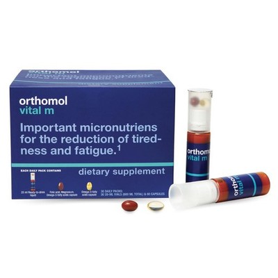 Orthomol Vital M   Daily Multivitamin for Men, Vitamins A, B, C, D3, E, K, Zi...
