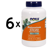 6 X NOW Foods Potassium Citrate Powder - 340G (39,19 Eur/Kg)