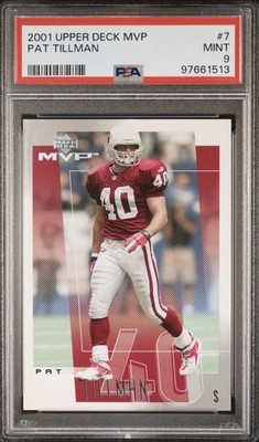 2001 Upper Deck Mvp Pat Tillman #7 RC Rookie Hero Cardinals PSA9 #40