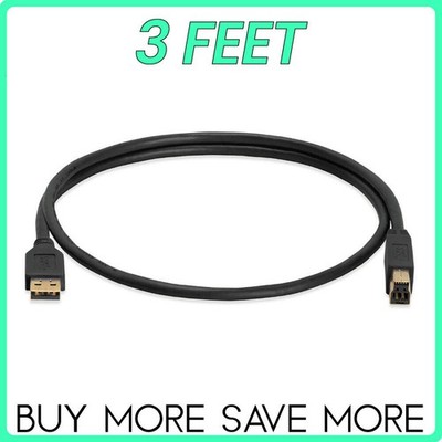 3FT USB 3.0 Printer Cable A Male to B Male for Canon HP Xerox Epson OKI Dell