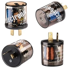 4 Pcs 12V 2 Pin Electronic LED Flasher Relay LED Turn Signal Light Two Prong 4